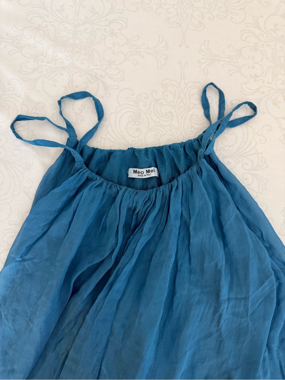 Meo Meli Washable Silk Blend Maxi Dress with Side Slits and Lining One Size - Picture 8 of 14